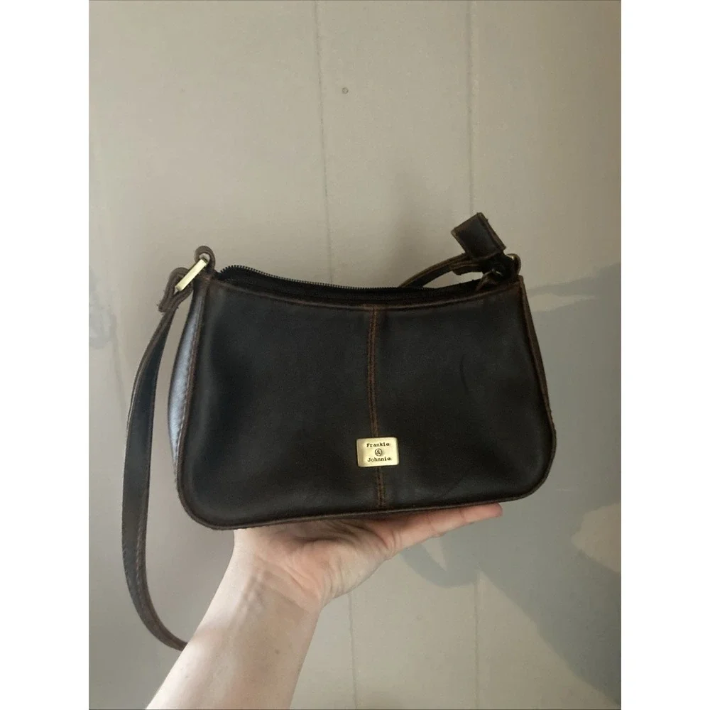 FRANKIE & JOHNNIE LEATHER SHOULDER BAG